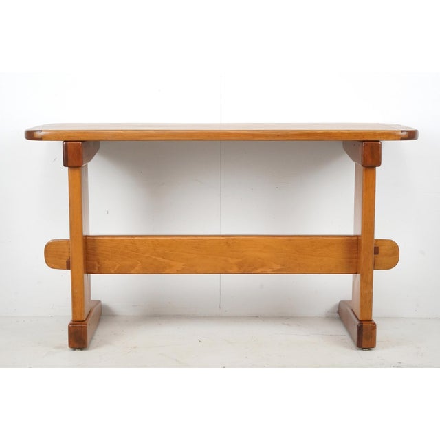 Vintage Wooden Refectory Trestle Table For Sale - Image 11 of 12