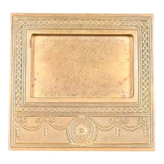 Tiffany Studios New York "Adam" Bronze Doré Desk Calendar Frame or Picture Frame For Sale