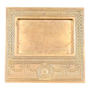 Tiffany Studios New York "Adam" Bronze Doré Desk Calendar Frame or Picture Frame