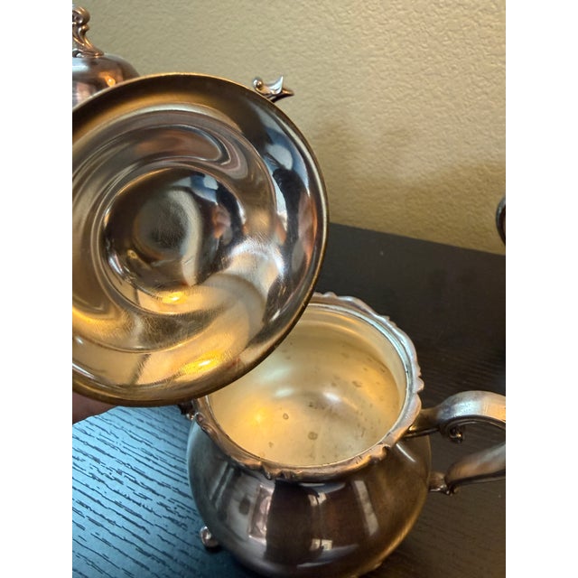 Silver Early 20th Century Webster Wilcox Silver-Plate Tea Service - Set of Four For Sale - Image 8 of 12