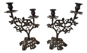 Antique Art Nouveau Candelabras, Set of 2
