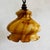 Rustic Vintage Pendant Ceiling Lamp with Scalloped Edge Lampshade For Sale - Image 3 of 9
