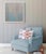 "Someone" Light Blue & White Abstract Original Painting For Sale In Phoenix - Image 6 of 8
