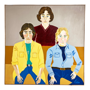D. 1977 Group Portrait in Manner of Alice Neel Titled "The Boys Are Home"