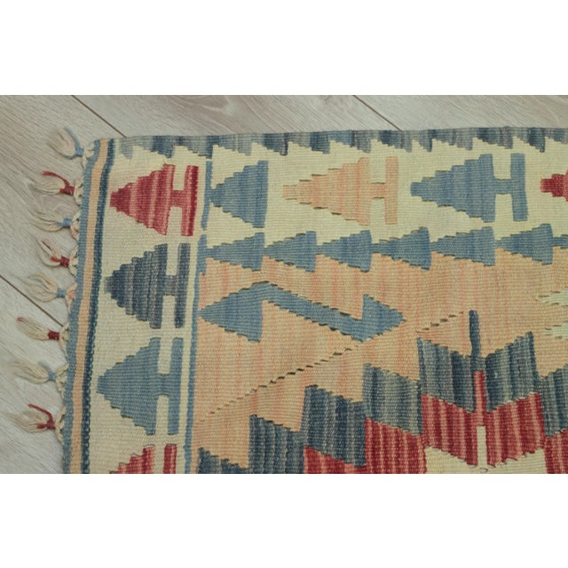1970s Southwetern Style Handmade Beige Kilim Runner Rug For Sale - Image 4 of 10