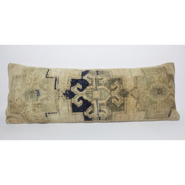 Handmade Oushak Rug Pillow Cover -14'' X 40'' For Sale In Tampa - Image 6 of 9