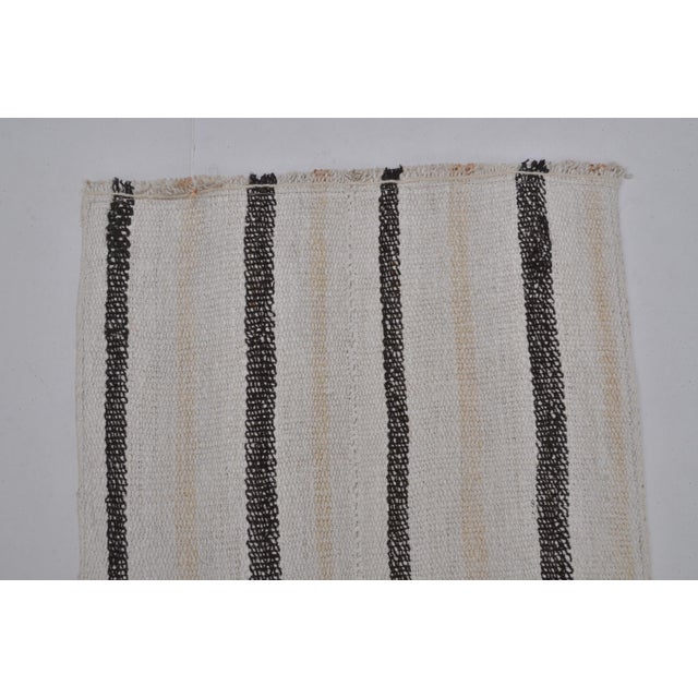 Handmade Striped Decorative Hemp Runner Rug, 1960s For Sale - Image 6 of 11