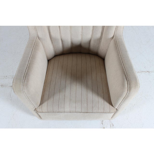 Large Danish Art Deco Wool Lounge Chair in the style of Fritz Hansen, 1930s For Sale - Image 10 of 12