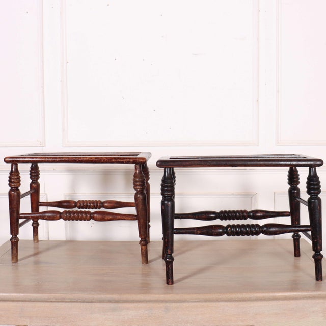 Wood Vintage English Luggage Stands, Set of 2 For Sale - Image 7 of 7