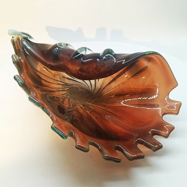 Large Shell Sculpure in Hand-Worked Murano Glass, Italy, 1950s For Sale - Image 15 of 15