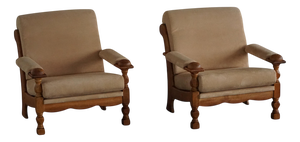 Vintage Chairs in Oak by Henning Kjærnulf, 1950s, Set of 2