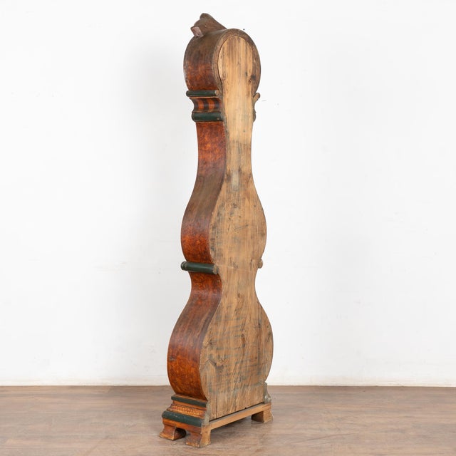 19th Century Hand Painted Swedish Mora Grandfather Clock For Sale - Image 14 of 14