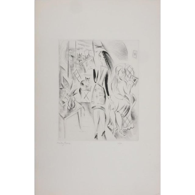 Mily Possoz, The Lesson at the Window, Original Signed Engraving For Sale - Image 10 of 10