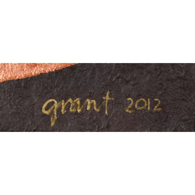 "Pearl Studded Suction Soled Booties" - Fashion Pop Art on Handmade Paper by Marc Foster Grant For Sale - Image 4 of 4