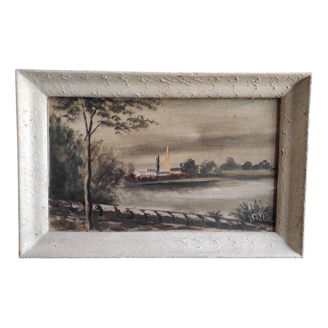 Gallet, Landscape, 1950s, Oil on Canvas, Framed For Sale