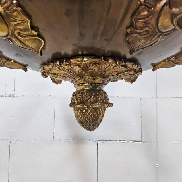 Antique Neo-Renaissance Greenman Candle Chandelier, 1980s For Sale - Image 9 of 18