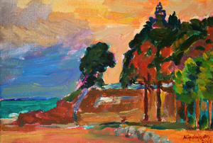 Marek Niedojadło, Spanish Landscape, 2008, Oil on Canvas