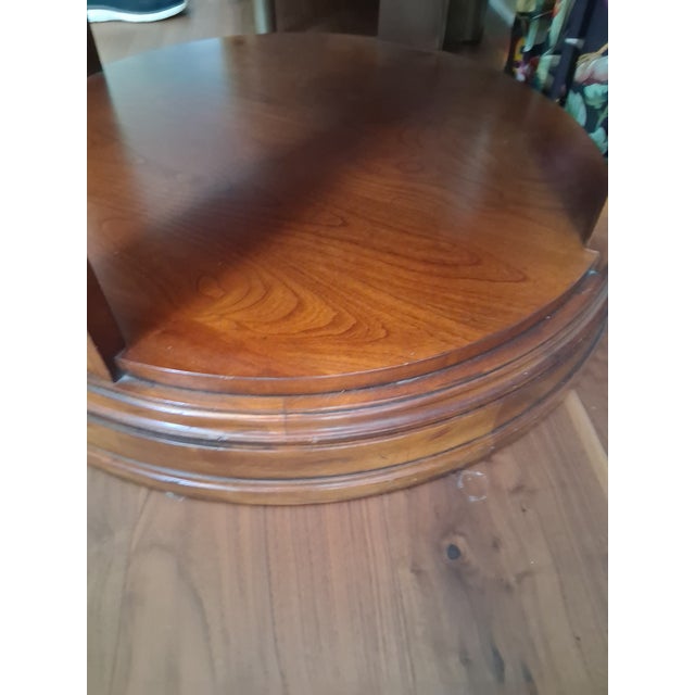 English Vintage Ethan Allen Townhouse Library Table – Traditional Mahogany Writing & Accent Table For Sale - Image 3 of 10
