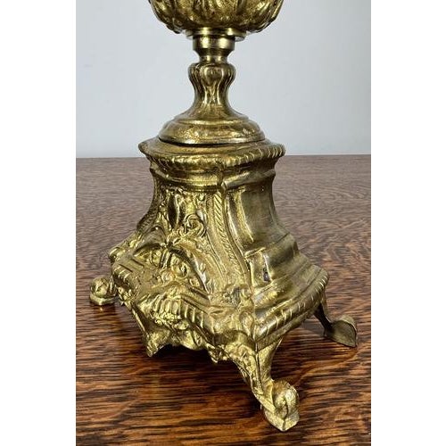 Vintage French Style Ornate 5-Arm Candelabra For Sale - Image 7 of 13