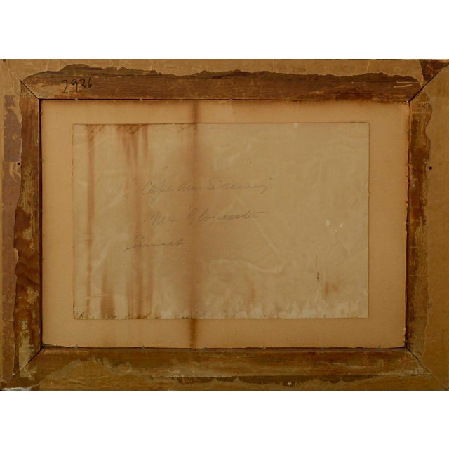 19th Century Landscape -- Cape Ann, Gloucester Harbor by William George Puddefoot For Sale In Monterey, CA - Image 6 of 6
