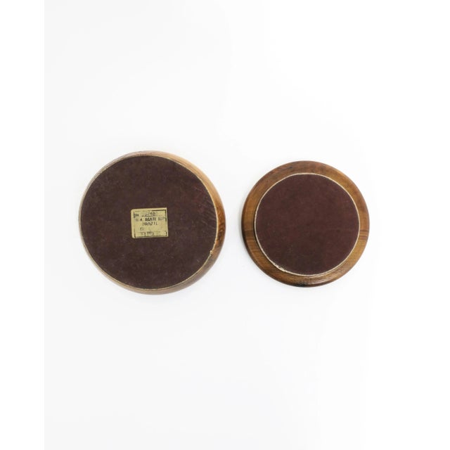 Brazilian Agate Onyx and Wood Round Jewelry or Trinket Box, Brazil, 1980s For Sale - Image 11 of 11