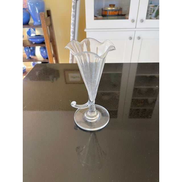 This is most likely an Italian piece with the pontil on the bottom. It is so finely detailed with the fluted top and the...