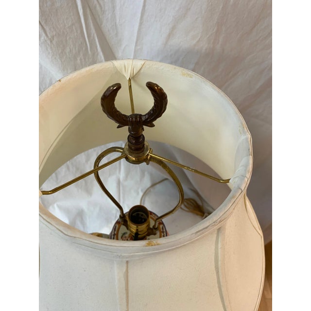 Remington Hand Painted Porcelain Table Lamp For Sale - Image 10 of 13
