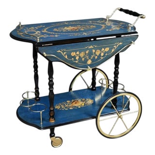 Service Trolley in Sorente Marquetry, Italy, 1960s For Sale