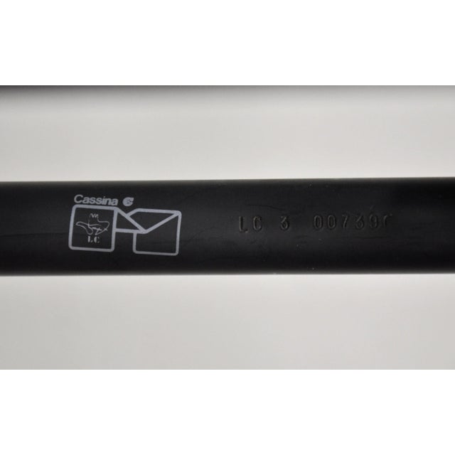 Early Production Gray and Black Lc3 Lounge Chair by Le Corbusier for Cassina, Signed For Sale - Image 11 of 11