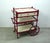 1950s Red and Cream 3-Tier Serving Cart with Drawer, 1950s For Sale - Image 5 of 9