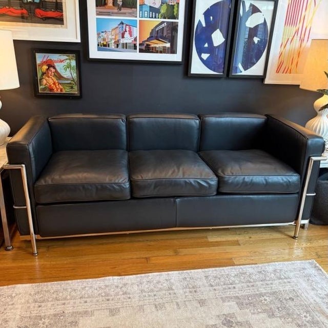 Corbusier Petit Modele Three Seater Sofa For Sale - Image 10 of 10