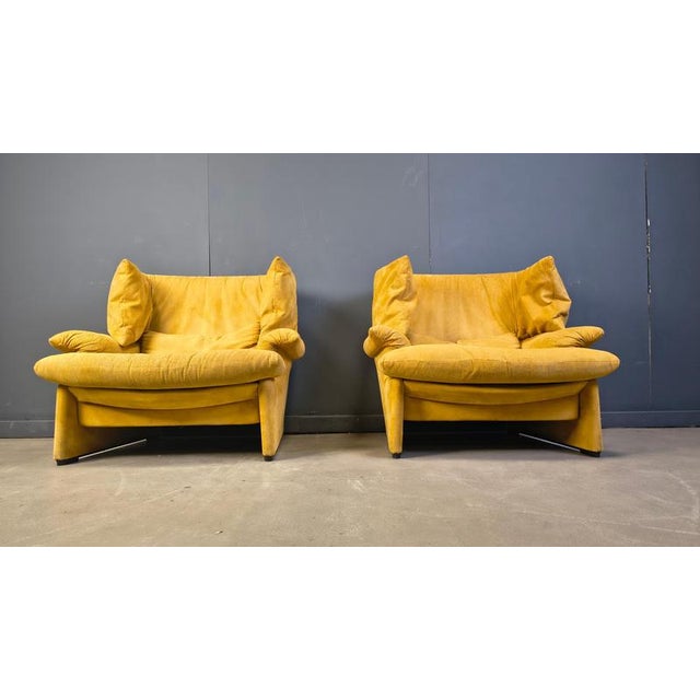 Porto Venere Sofa by Vico Magistretti for Cassina, 1980s, Set of 2 For Sale - Image 9 of 12