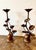 Japanese Bronze Candle Stands, Lotus Design, Mid-Showa Era, 1960s For Sale In Los Angeles - Image 6 of 12