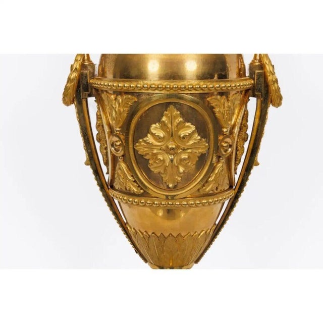 Late 19th Century A Magnificent Pair of French Louis XVI Style Ormolu Vases For Sale - Image 5 of 12