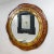Italian Bespoke Italian Brass and Copper Enameled Mirror For Sale - Image 3 of 8