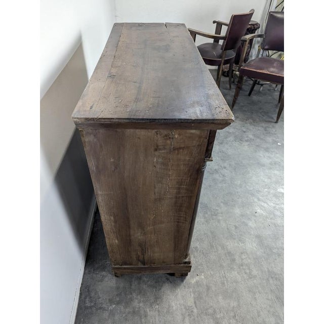 Empire Style Walnut Chest of Drawers with Detached Columns For Sale - Image 6 of 10