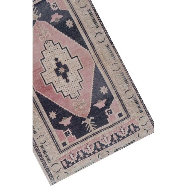 Textile Vintage Turkish Oushak Area Rug 3'4 X 5'6 For Sale - Image 7 of 8