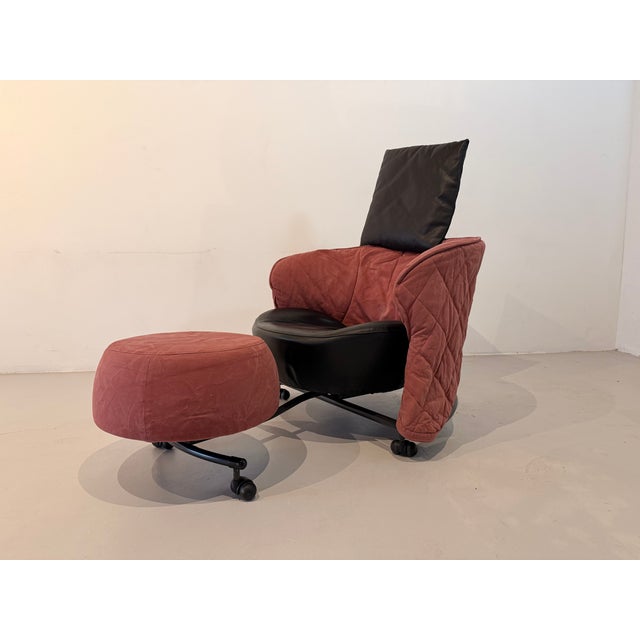 Animal Skin Girotonda Lounge Chair by Francesco Binfare for Cassina, 1980s For Sale - Image 7 of 11