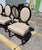 Brown Barbara Barry for Baker Oval X Back Linen Upholstery Dining Chairs, Set of 6 For Sale - Image 8 of 11