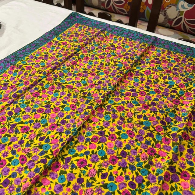 A 1980s Floral Print Silk Scarf by Ken Scott For Sale - Image 11 of 11