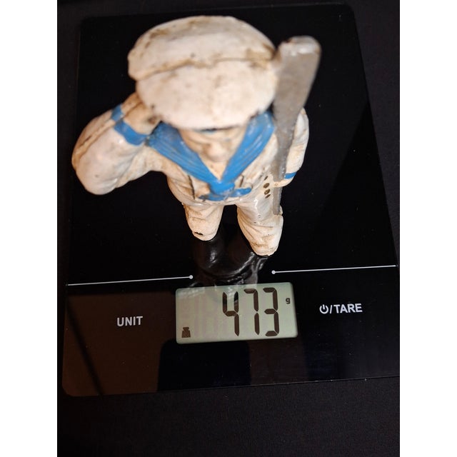 Antique Hubley Cast Iron Saluting Sailor Oarsman Still Penny Bank C. 1910-1915 For Sale - Image 11 of 11