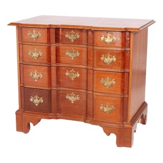 English Chippendale Style Block Front Chest, Bartley Collection, 20th C For Sale