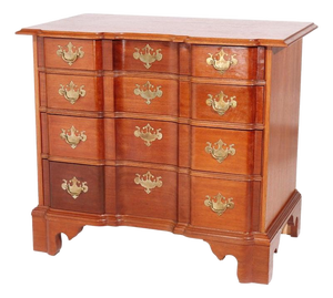 English Chippendale Style Block Front Chest, Bartley Collection, 20th C