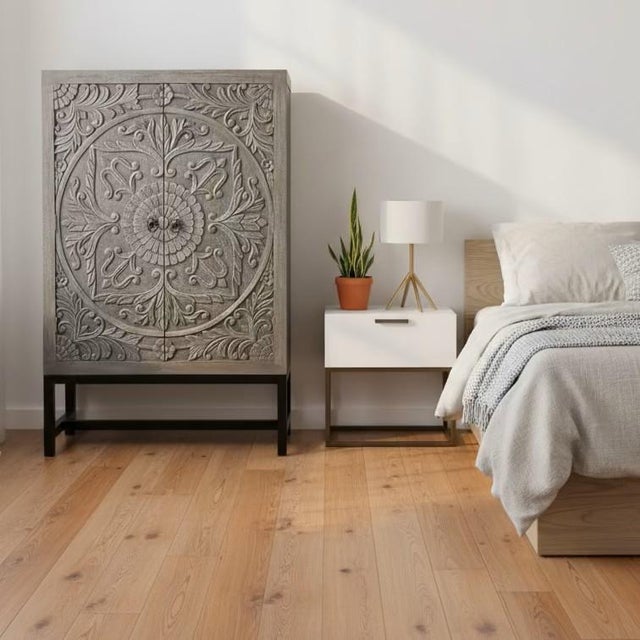 Dimensions: 46" W x 16.5" D x 70.5" H Blend rustic charm with modern design in this beautifully handcrafted solid wood...