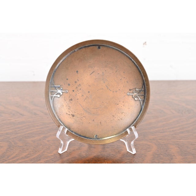 Heintz Arts & Crafts Sterling Silver on Bronze Dish or Catchall For Sale - Image 10 of 10