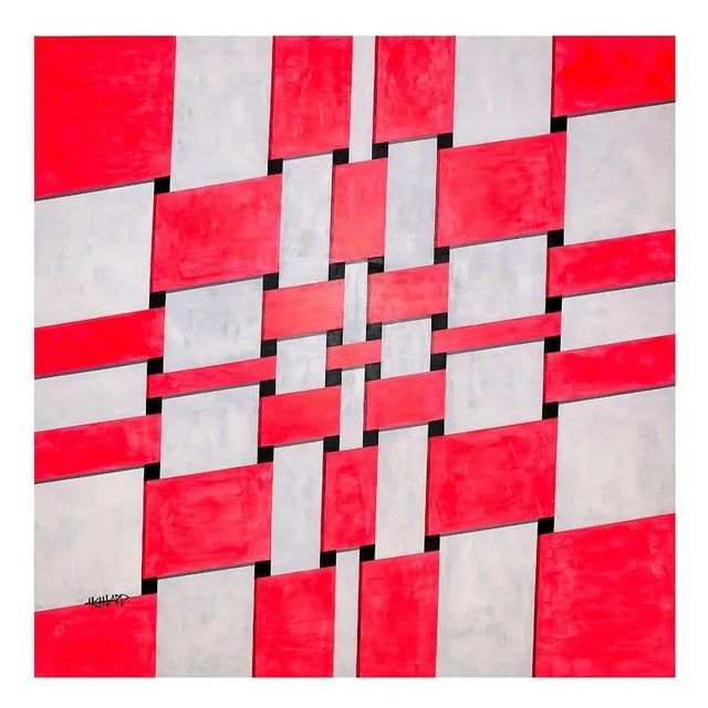 Large and impressive artwork by Fabien Hemard nice mixed media with acrylic and Gesso signed certificate perfect condition...