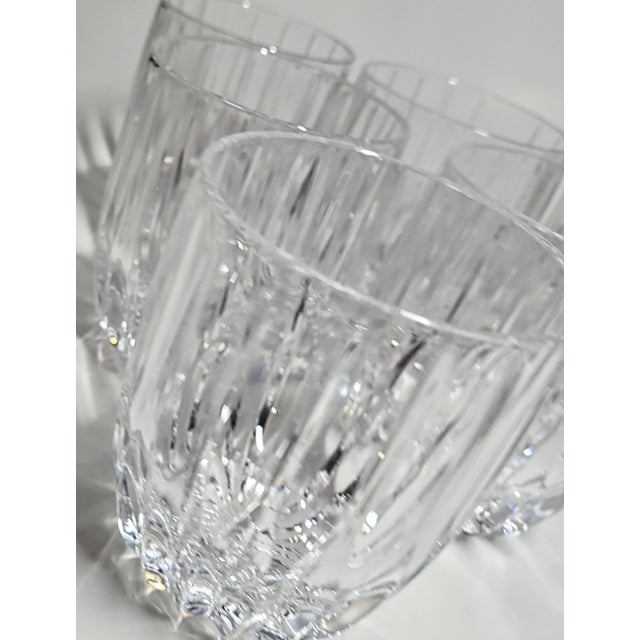 Late 20th Century Hollywood Regency Crystal Double Old Fashioned- Set of Six For Sale - Image 5 of 12