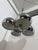 Space Age Chromed Metal 4-Light Chandelier in the style of Reggiani, 1970 For Sale - Image 6 of 8