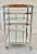 1990s 1990s Hollis Jones Style Rolling Dry Bar Cart in Chrome, Mirrored Glass Shelves and Wood Top Frame. For Sale - Image 5 of 13