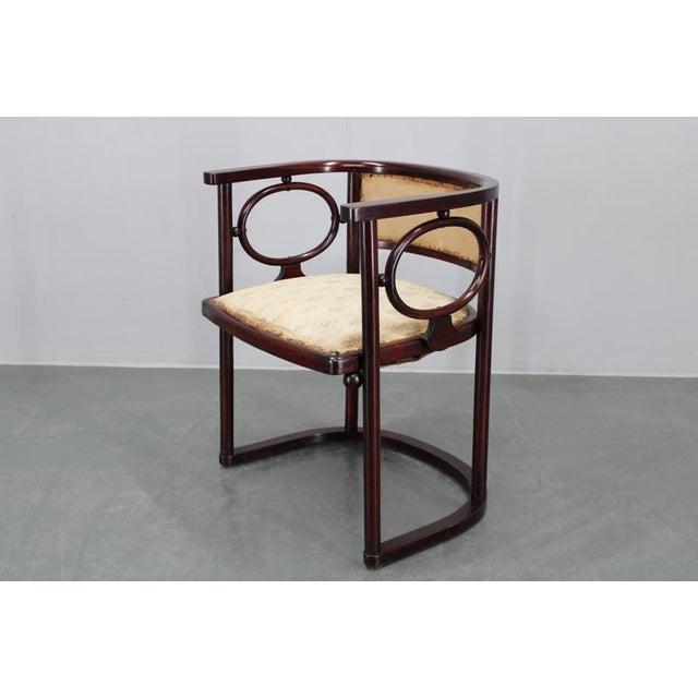 Art Nouveau Fledermaus Armchair attributed to Josef Hoffmann for Fischel, 1890s For Sale - Image 17 of 17